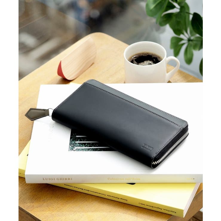 ブラック(519) | アンティーク調レザー ラウンドファスナー 長財布 | TAKEO KIKUCHI