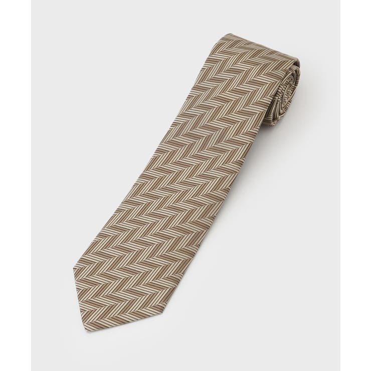 ライトベージュ(051) | 【Made in JAPAN】矢絣（やがすり）シルクネクタイ | TAKEO KIKUCHI