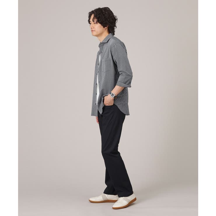 【抗菌防臭／7分袖】サッカージャージ ストライプシャツ | TAKEO KIKUCHI | 詳細画像18 