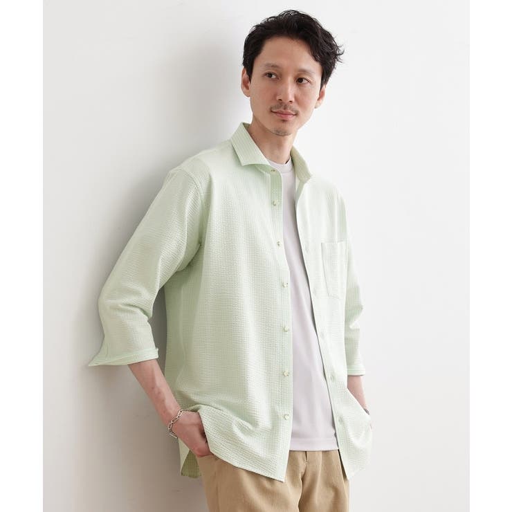 【抗菌防臭／7分袖】サッカージャージ ストライプシャツ | TAKEO KIKUCHI | 詳細画像31 