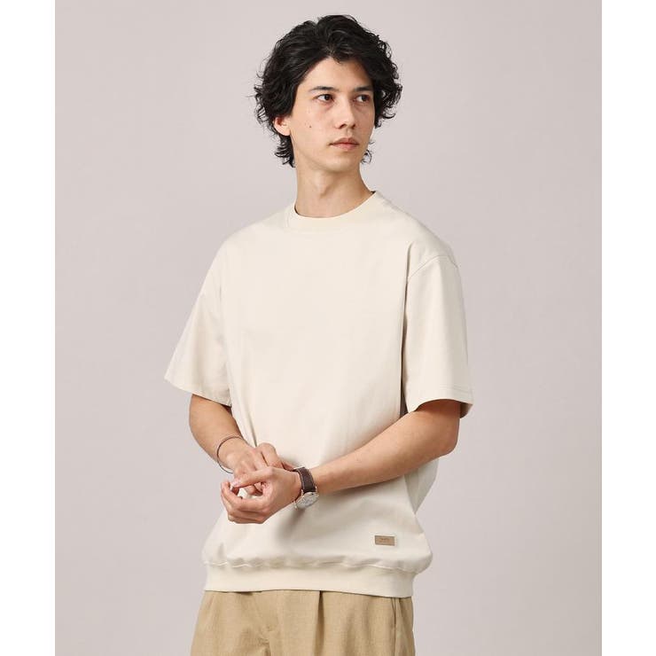 ライトベージュ(051) | 【抗菌防臭／5サイズ展開】ハイゲージポンチ Tシャツ | TAKEO KIKUCHI