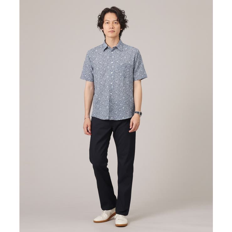 【無地・チェック・ボタニカル柄】リップル シャツ | TAKEO KIKUCHI | 詳細画像20 