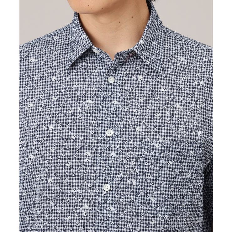 【無地・チェック・ボタニカル柄】リップル シャツ | TAKEO KIKUCHI | 詳細画像41 