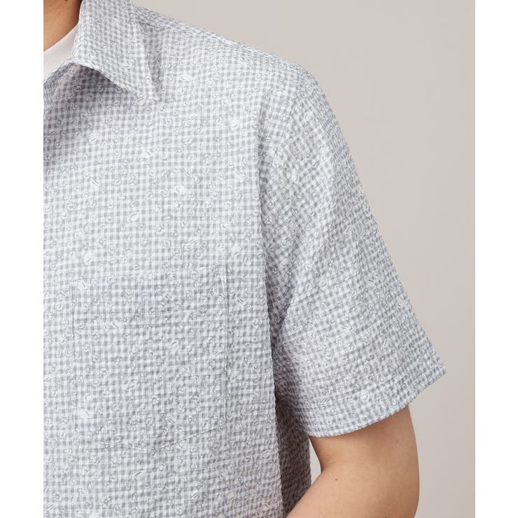 【無地・チェック・ボタニカル柄】リップル シャツ | TAKEO KIKUCHI | 詳細画像9 