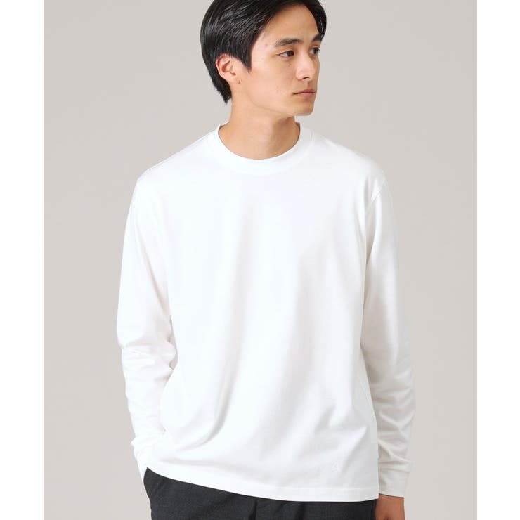 ホワイト(001) | 【抗菌防臭/ジャケット対応】テーラード 長袖Tシャツ | TAKEO KIKUCHI