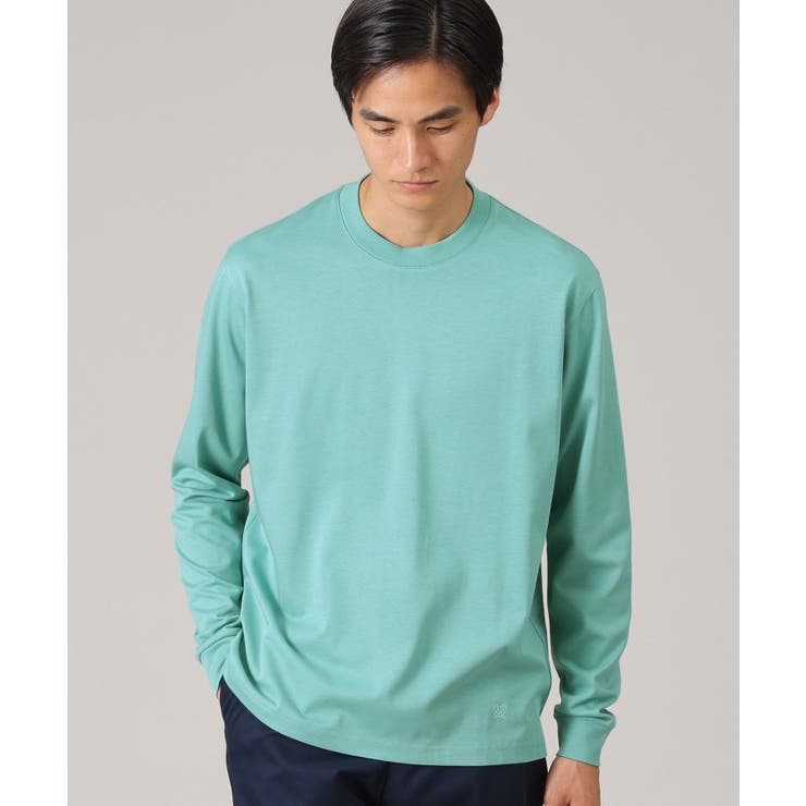 オリーブグリーン(026) | 【抗菌防臭/ジャケット対応】テーラード 長袖Tシャツ | TAKEO KIKUCHI