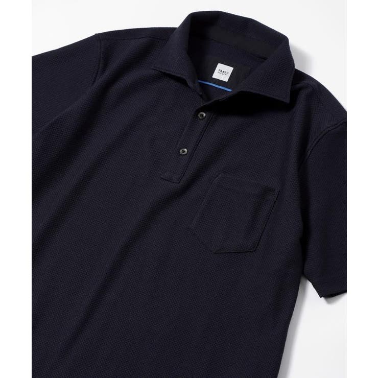 ネイビー(094) | 【尾州織】メランジメッシュ ポロシャツ | TAKEO KIKUCHI