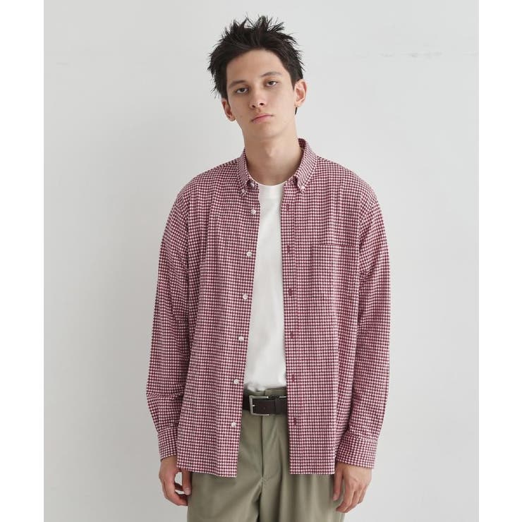 【抗菌防臭】サッカーギンガムチェック ボタンダウンシャツ | TAKEO KIKUCHI | 詳細画像32 