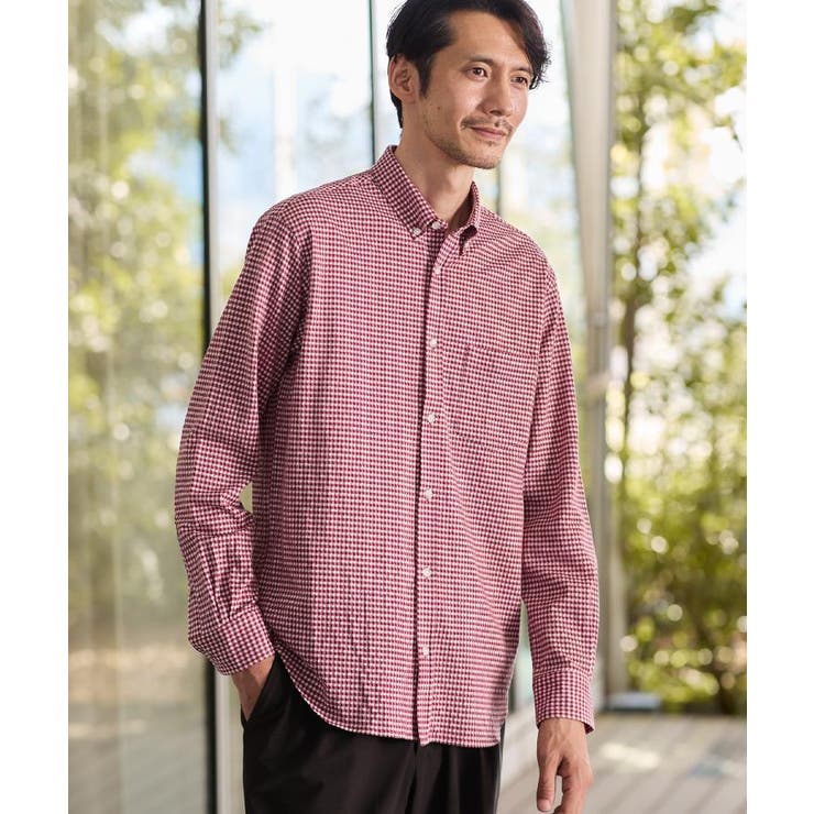 【抗菌防臭】サッカーギンガムチェック ボタンダウンシャツ | TAKEO KIKUCHI | 詳細画像40 