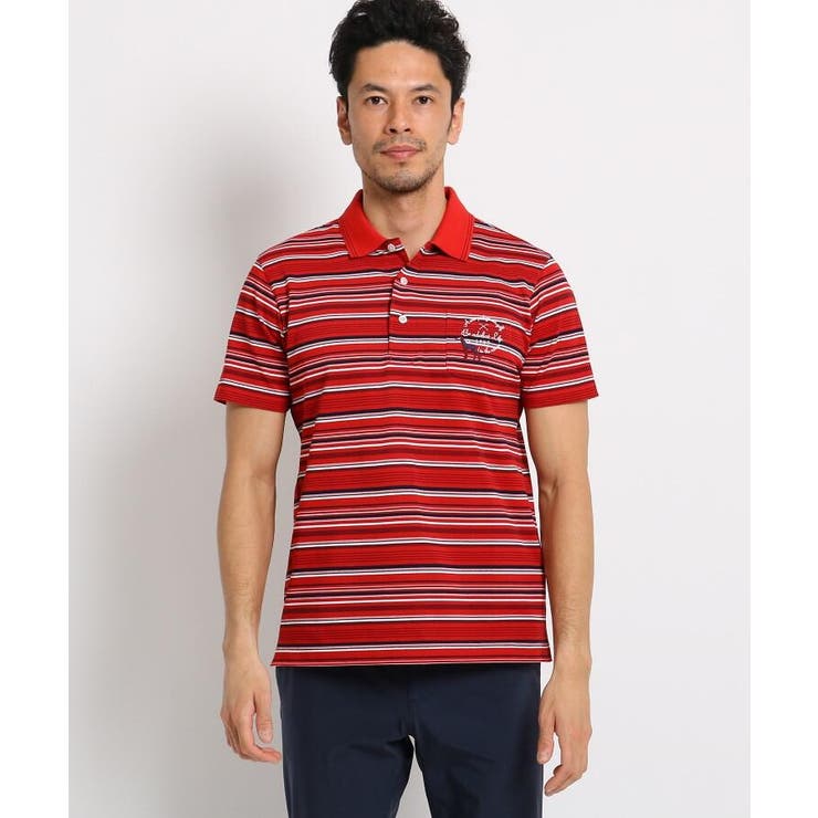 吸水速乾 Uvカット 胸ポケット付きボーダー半袖ポロシャツ メンズ 品番 Wrdw Adabatmen アダバットメン のメンズ ファッション通販 Shoplist ショップリスト