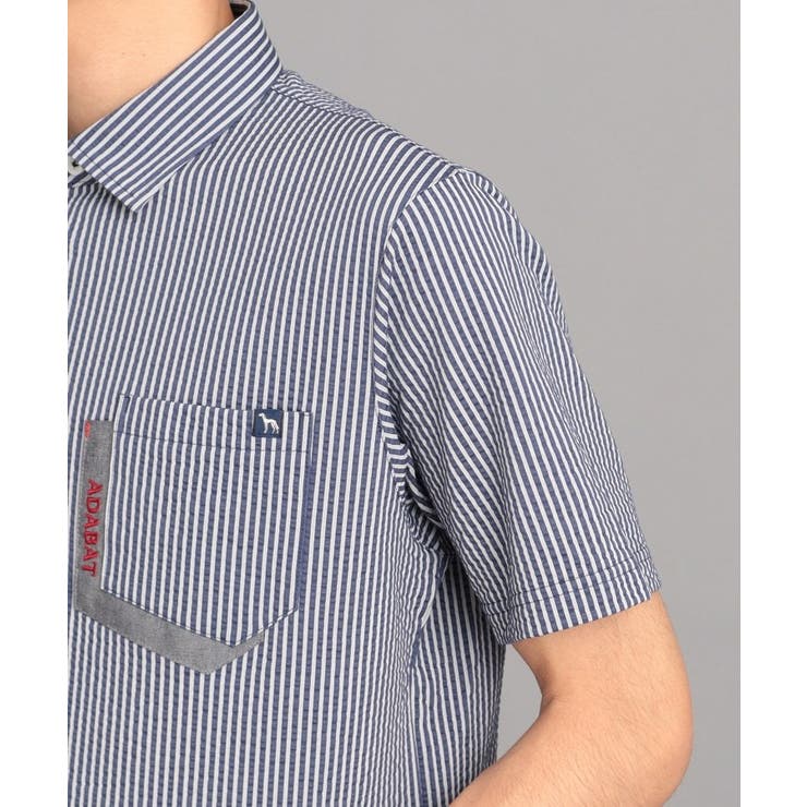 サッカーストライプ ポケットあり 半袖ポロシャツ | adabatmen | 詳細画像20 