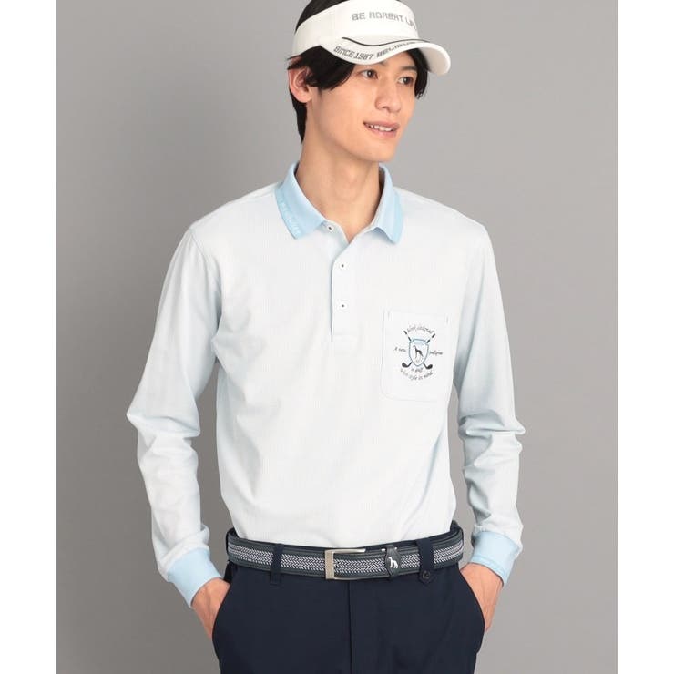 美品✨Mサイズ/adabat 長袖ポロシャツ【UVカット／吸水速乾/遮熱効果】 AD1209EM25753_1_l.jpg