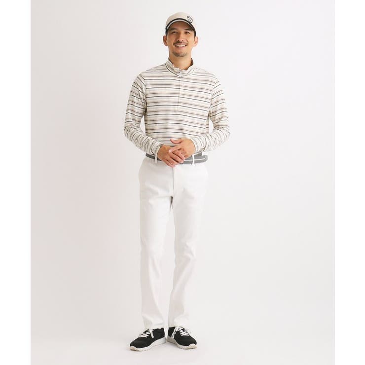 【吸湿発熱】ボーダーデザイン 長袖ハーフジッププルオーバー | adabatmen | 詳細画像2 