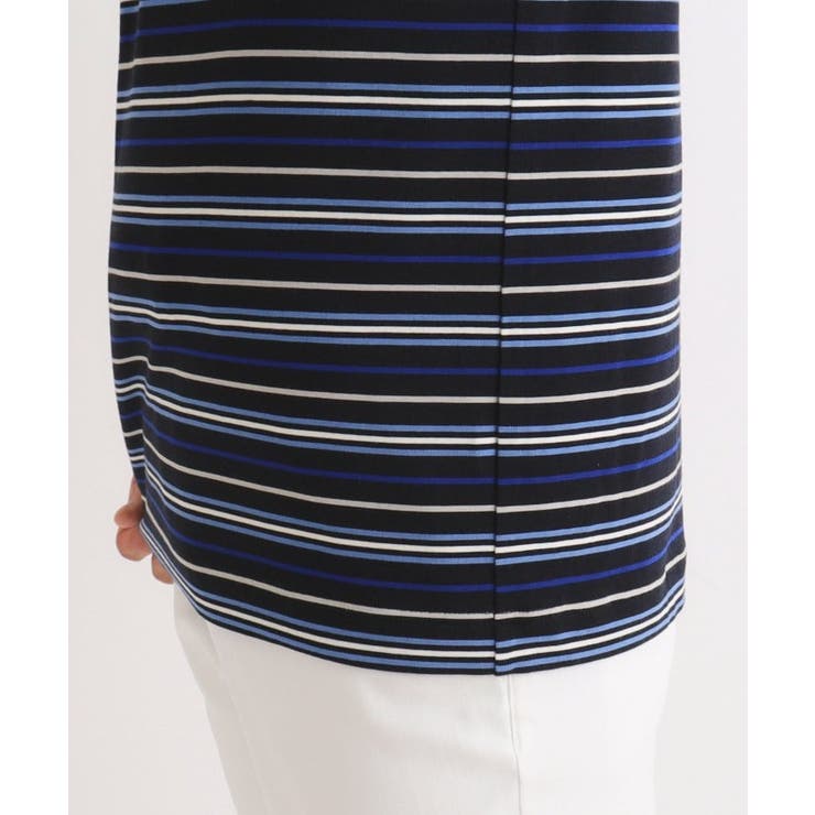 【吸湿発熱】ボーダーデザイン 長袖ハーフジッププルオーバー | adabatmen | 詳細画像16 