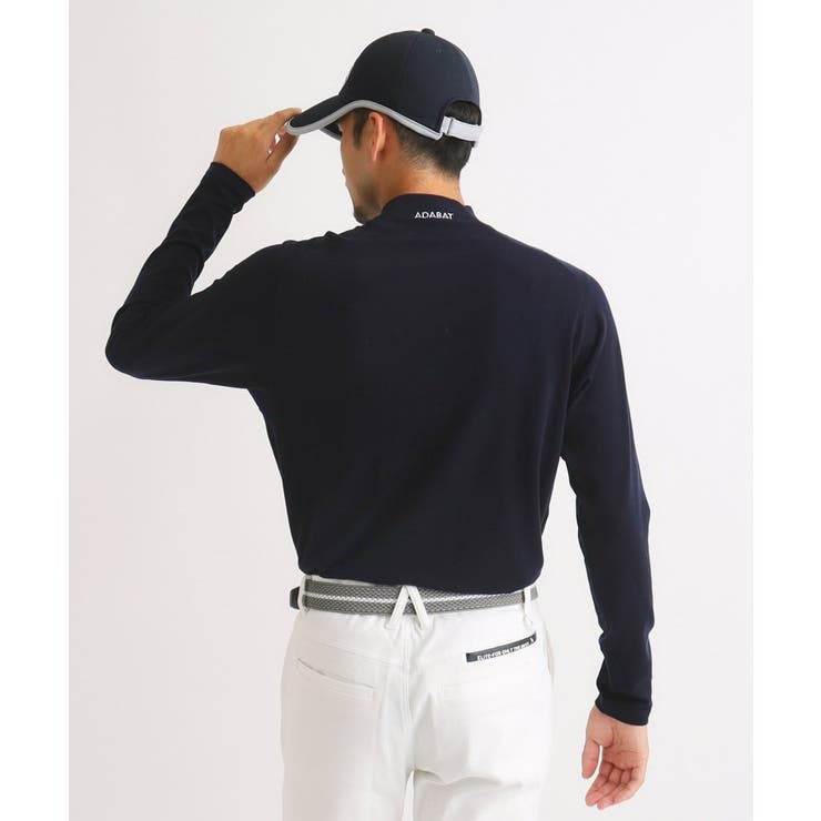 【吸湿発熱】メッセージロゴデザイン 長袖モックネックプルオーバー | adabatmen | 詳細画像13 