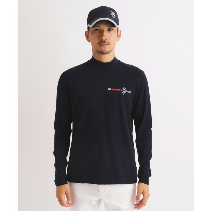 【吸湿発熱】メッセージロゴデザイン 長袖モックネックプルオーバー | adabatmen | 詳細画像19 