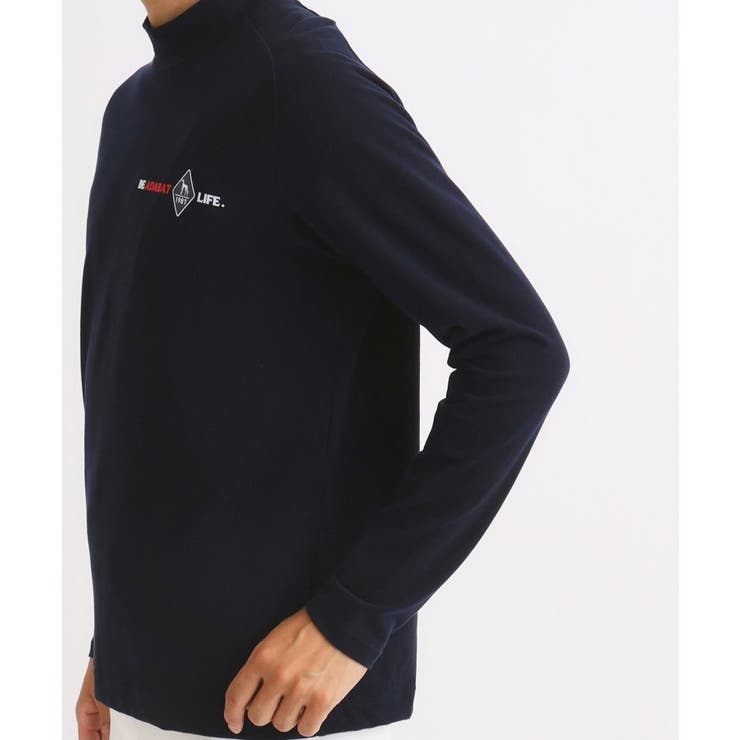 【吸湿発熱】メッセージロゴデザイン 長袖モックネックプルオーバー | adabatmen | 詳細画像23 