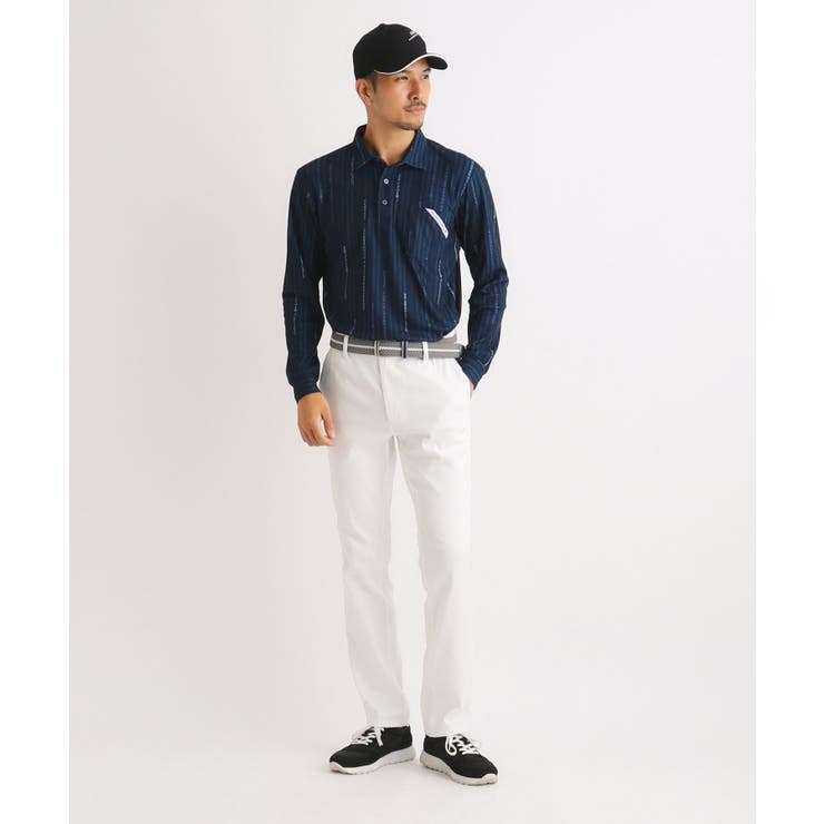 JAZZモチーフ ストライプデザイン 長袖ポロシャツ | adabatmen | 詳細画像7 