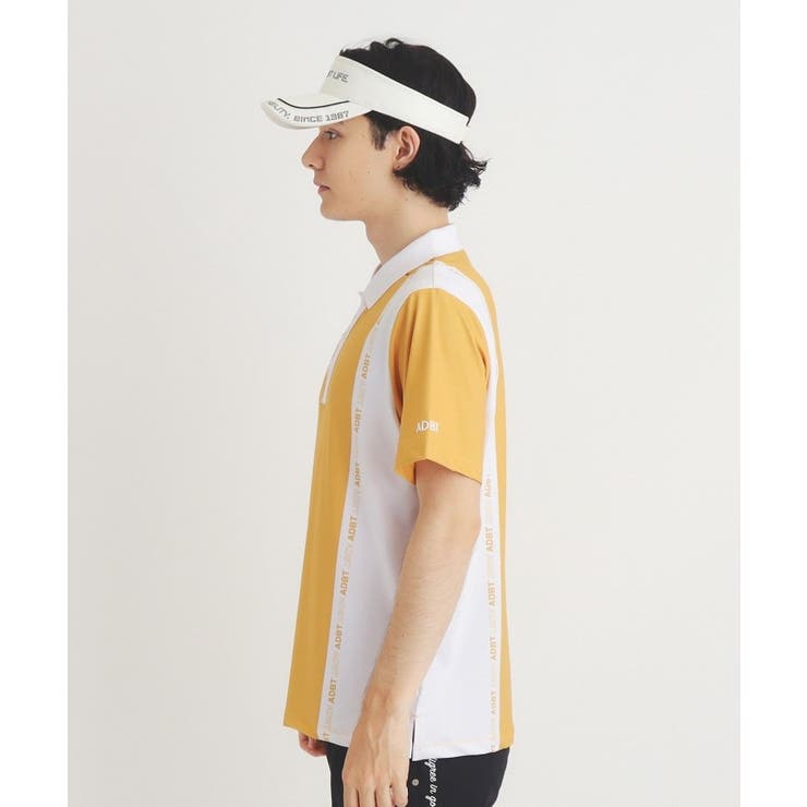 【ADBT】ツートーンカラーデザイン 半袖ポロシャツ | adabatmen | 詳細画像14 