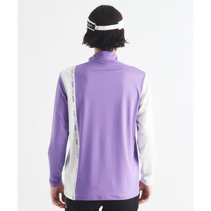 【ADBT】ツートーンカラーデザイン 長袖モックネックプルオーバー | adabatmen | 詳細画像18 