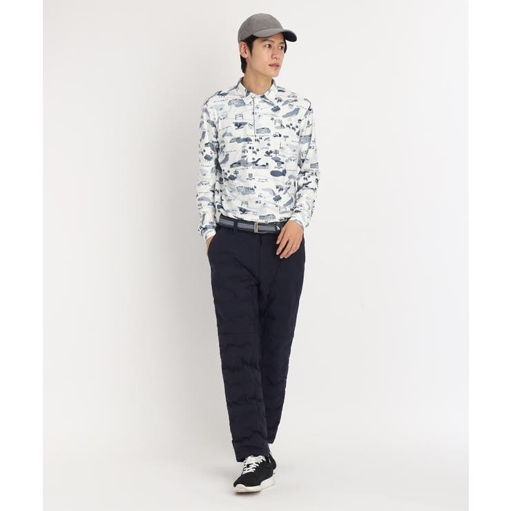 ゴルフマップデザイン 長袖ポロシャツ | adabatmen | 詳細画像2 