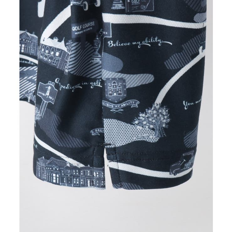 ゴルフマップデザイン 長袖ポロシャツ | adabatmen | 詳細画像14 