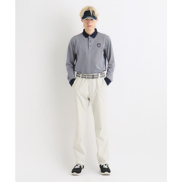 サッカーストライプ 長袖ポロシャツ | adabatmen | 詳細画像2 