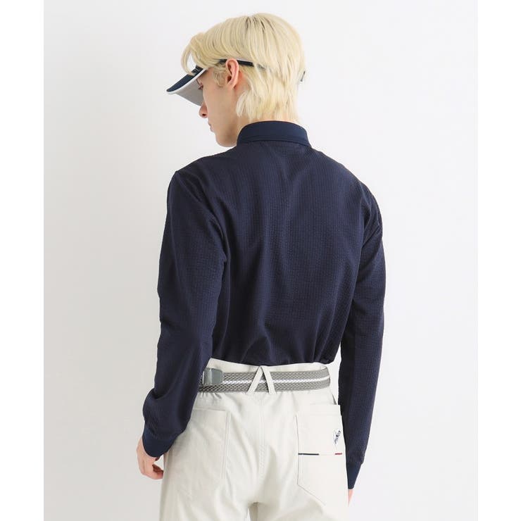 サッカーストライプ 長袖ポロシャツ | adabatmen | 詳細画像6 