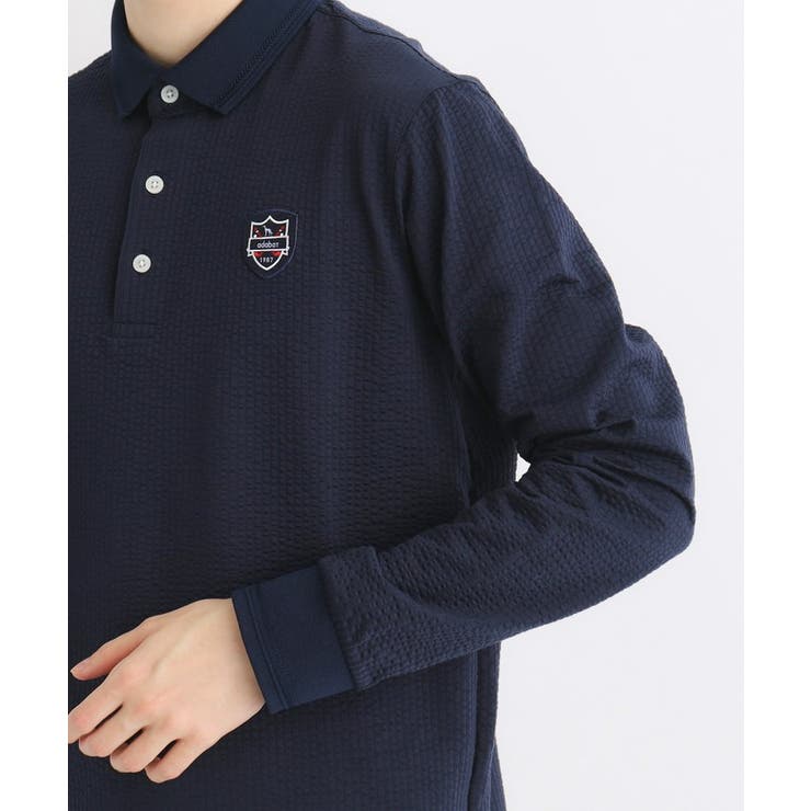 サッカーストライプ 長袖ポロシャツ | adabatmen | 詳細画像15 