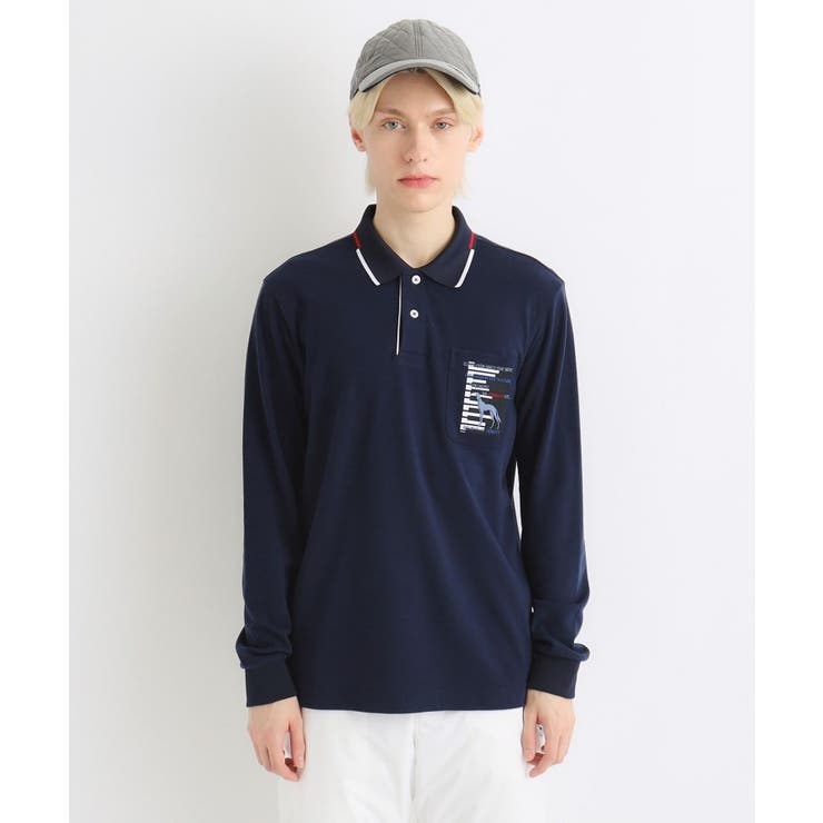 【吸湿発熱】鍵盤ロゴデザイン 長袖ポロシャツ | adabatmen | 詳細画像13 