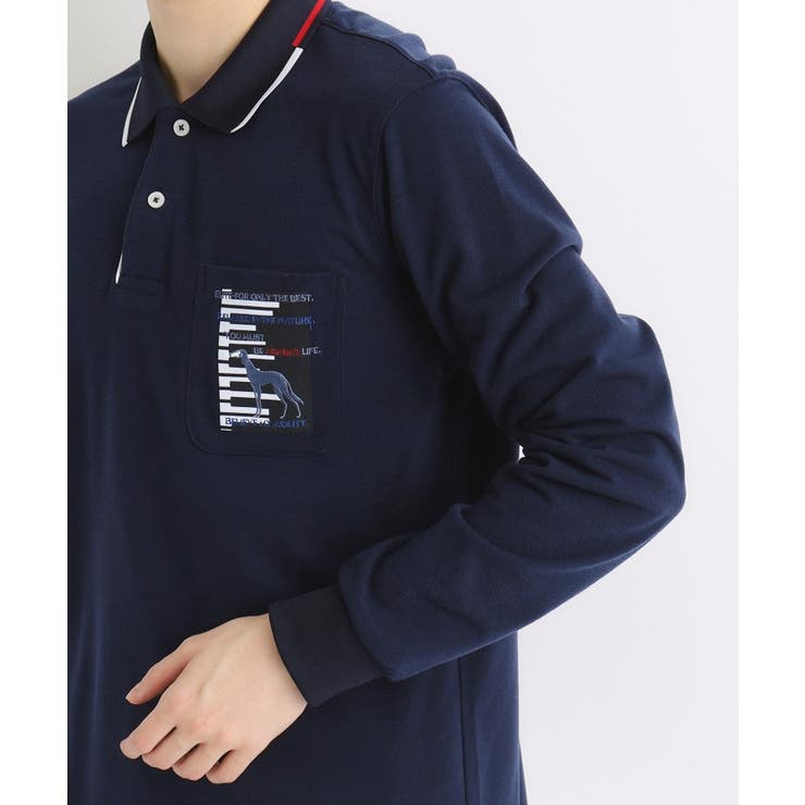 【吸湿発熱】鍵盤ロゴデザイン 長袖ポロシャツ | adabatmen | 詳細画像17 