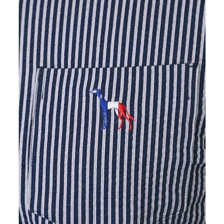 吸水速乾 サッカーストライプ長袖ポロシャツ | adabatmen | 詳細画像8 