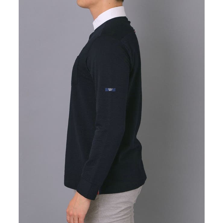 吸水速乾 サッカーストライプ長袖ポロシャツ | adabatmen | 詳細画像15 