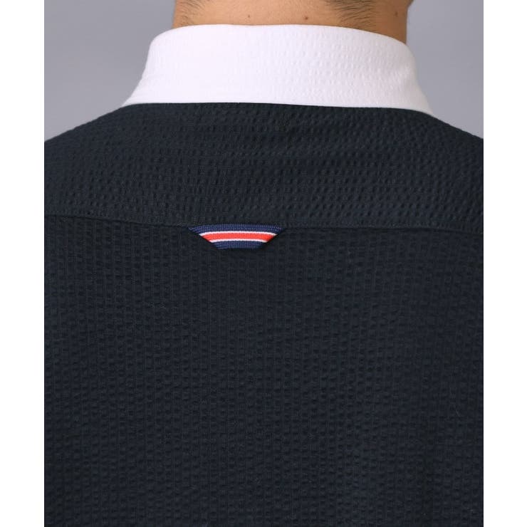 吸水速乾 サッカーストライプ長袖ポロシャツ | adabatmen | 詳細画像18 