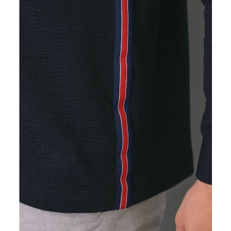 吸水速乾 サッカーストライプ長袖ポロシャツ | adabatmen | 詳細画像20 