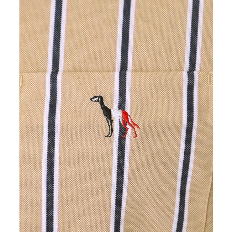 吸水速乾 UVカット ワインシャンブレーストライプポロシャツ | adabatmen | 詳細画像4 