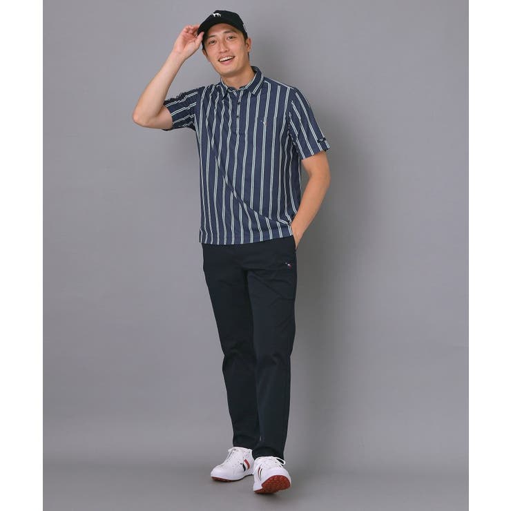 吸水速乾 UVカット ワインシャンブレーストライプポロシャツ | adabatmen | 詳細画像10 