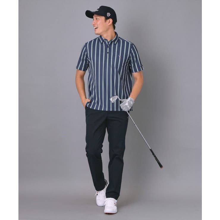 吸水速乾 UVカット ワインシャンブレーストライプポロシャツ | adabatmen | 詳細画像11 