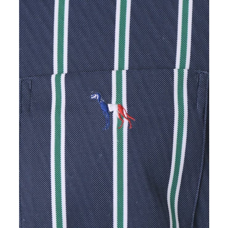 吸水速乾 UVカット ワインシャンブレーストライプポロシャツ | adabatmen | 詳細画像12 