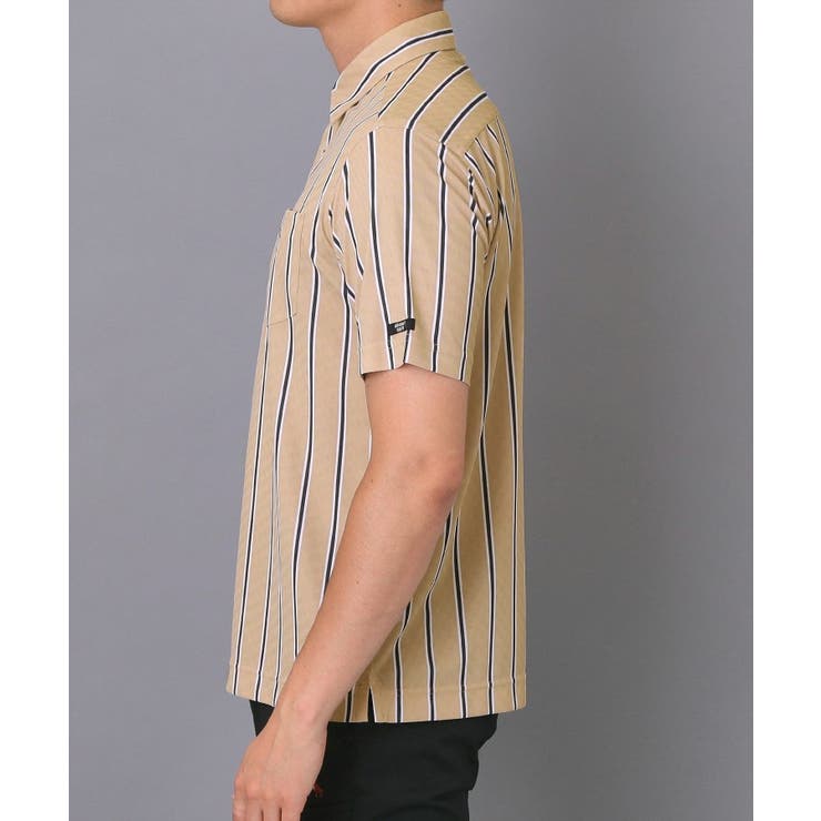 吸水速乾 UVカット ワインシャンブレーストライプポロシャツ | adabatmen | 詳細画像17 