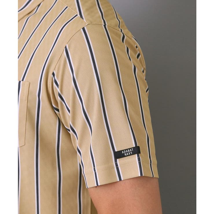 吸水速乾 UVカット ワインシャンブレーストライプポロシャツ | adabatmen | 詳細画像20 