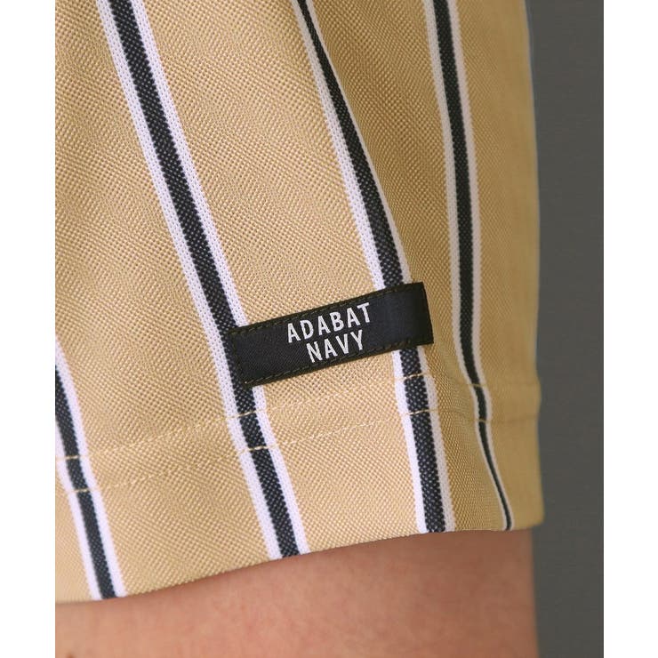 吸水速乾 UVカット ワインシャンブレーストライプポロシャツ | adabatmen | 詳細画像21 