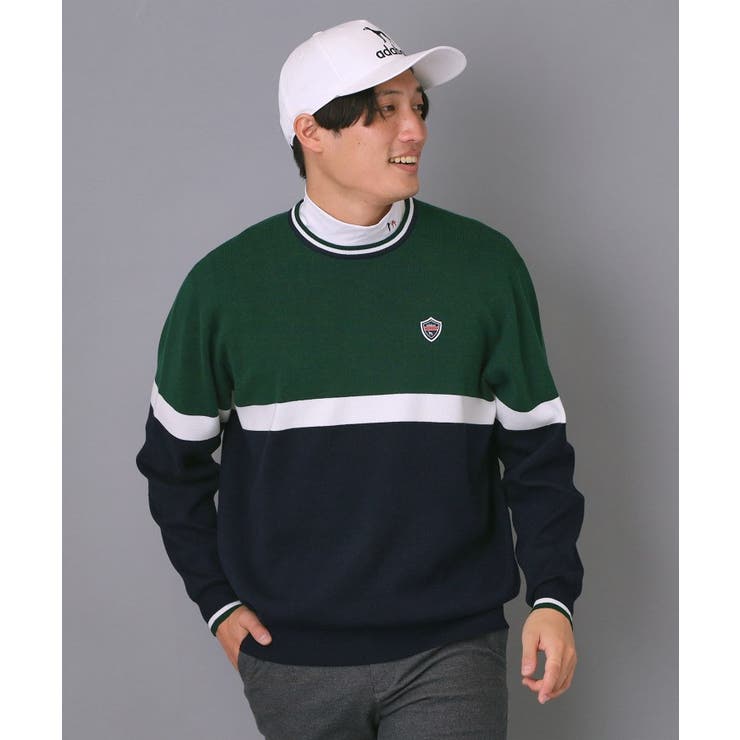 【新レーベル ADABAT NAVY】トリコロールクルーニット | adabatmen | 詳細画像4 