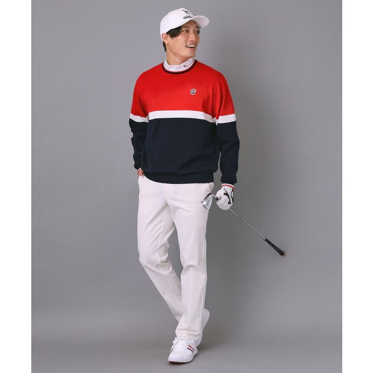 【新レーベル ADABAT NAVY】トリコロールクルーニット | adabatmen | 詳細画像13 