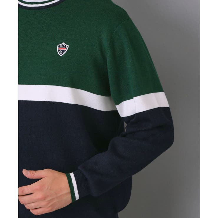 【新レーベル ADABAT NAVY】トリコロールクルーニット | adabatmen | 詳細画像19 