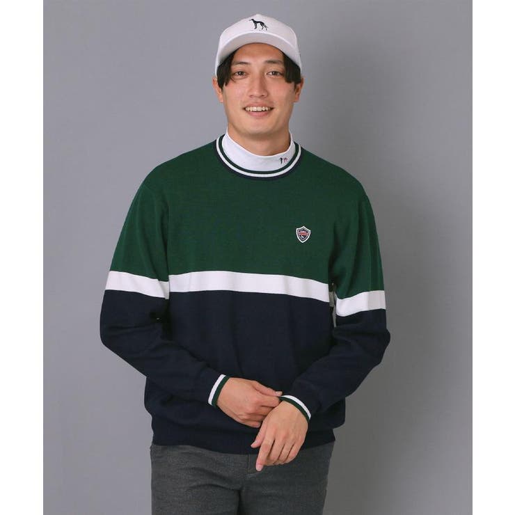 【新レーベル ADABAT NAVY】トリコロールクルーニット | adabatmen | 詳細画像3 