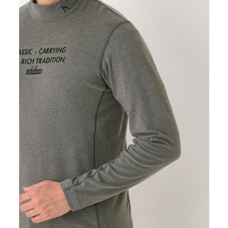 【吸湿発熱】メッセージロゴモックネックロンT | adabatmen | 詳細画像17 