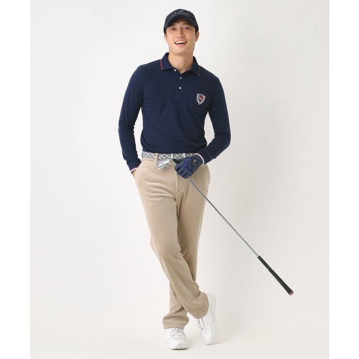 【吸湿発熱】ポケットエンブレム長袖ポロシャツ | adabatmen | 詳細画像12 