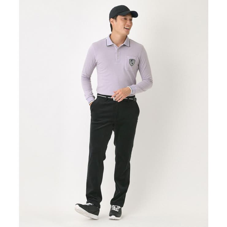 【吸湿発熱】ポケットエンブレム長袖ポロシャツ | adabatmen | 詳細画像15 