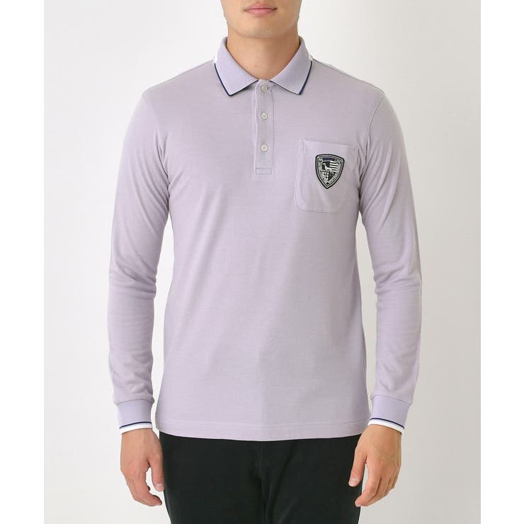 【吸湿発熱】ポケットエンブレム長袖ポロシャツ | adabatmen | 詳細画像18 